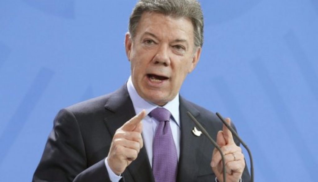 Presidente Juan Manuel Santos, foto vía EFE