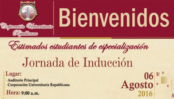 Inducción mini especialización  2016B