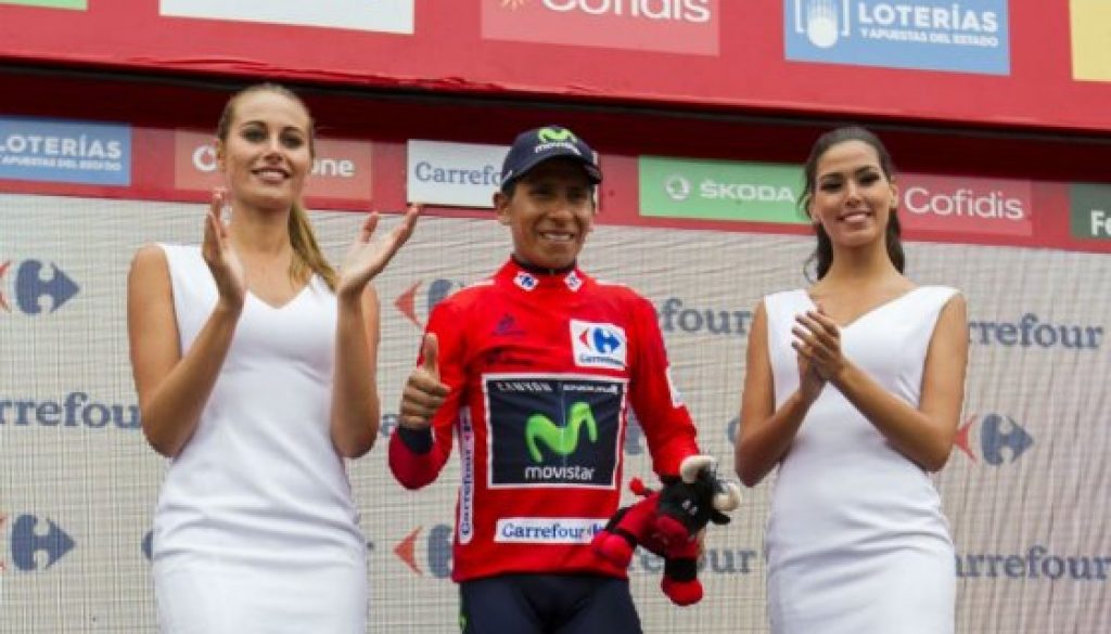 Nairo Quintana, lider del Movistar Team, foto vía AFP