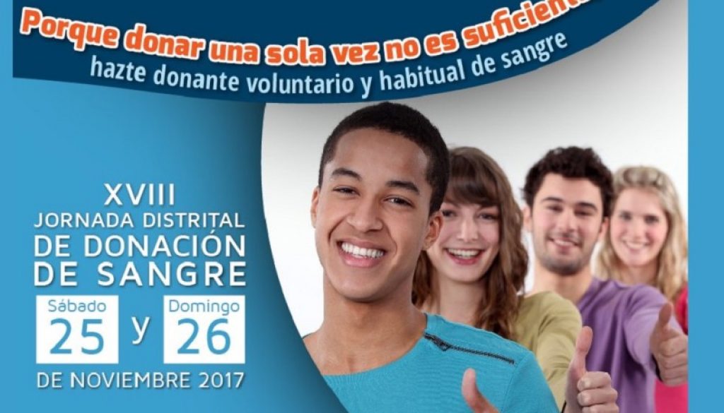 Jornada Distrital de Donación de Sangre en Bogotá Noviembre 2017