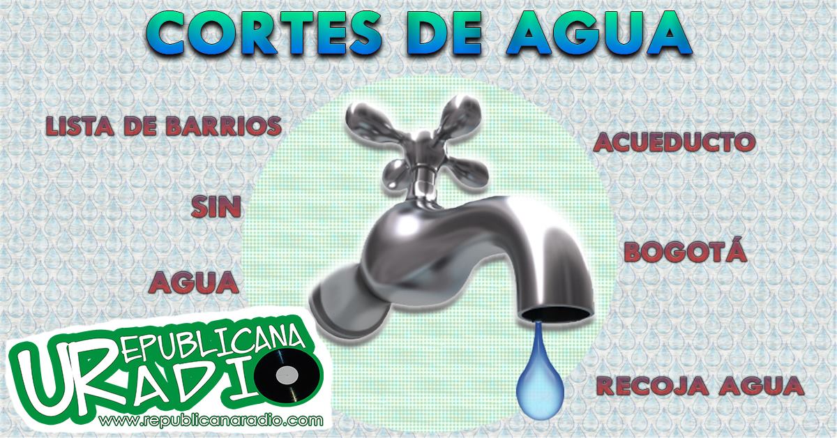 Barrios sin agua en Bogotá lista Soacha Acueducto de Bogotá Radio Universitaria URepublicanaRadio cortes de agua