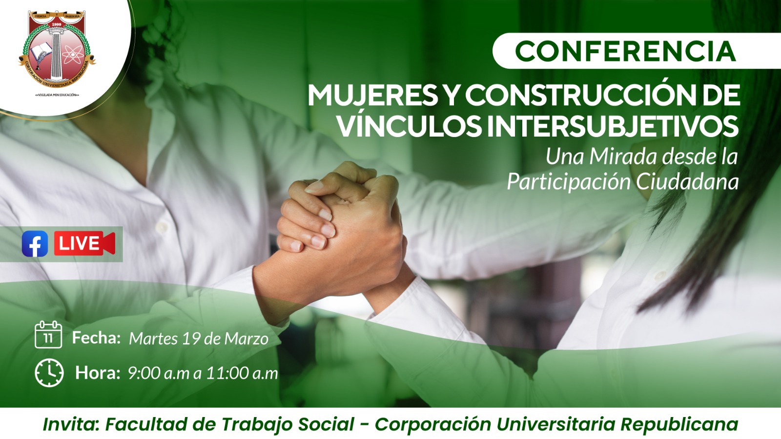 Conferencia en Video Mujeres y Construcción de vínculos Intersubjetivos – Trabajo Social Corporación Universitaria Republicana