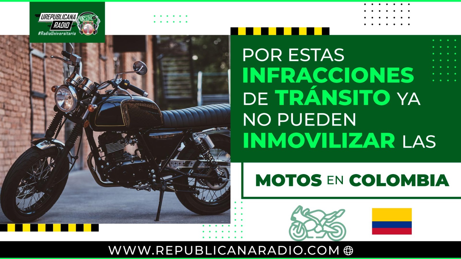 Por estas infracciones de transito ya no pueden inmovilizar las motos en Colombia