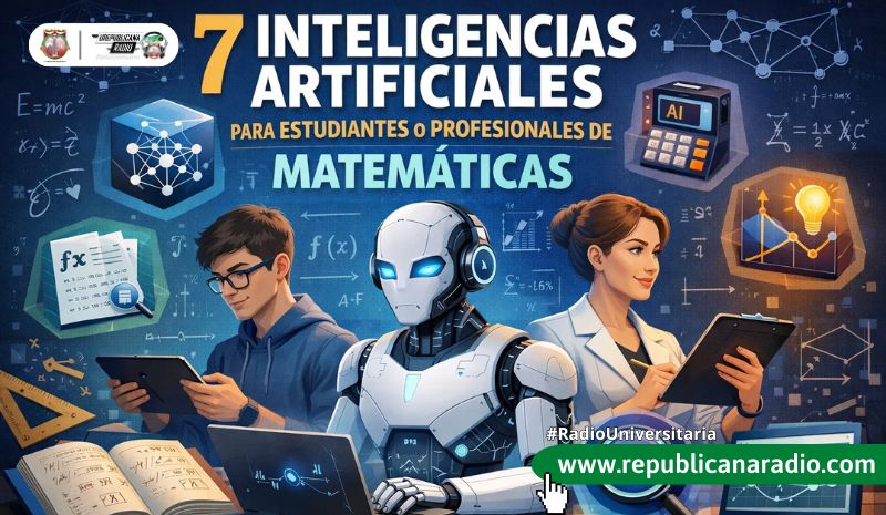 7 Inteligencias artificiales para estudiantes o profesionales de matemáticas