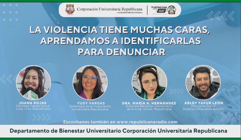 Podcast La violencia tiene muchas caras, aprendamos a identificarlas para denunciar